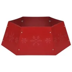 VidaXL Kerstboomrok Ø68x25 Cm Rood