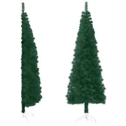 VidaXL Kunstkerstboom Half Met Standaard Smal 120 Cm Groen