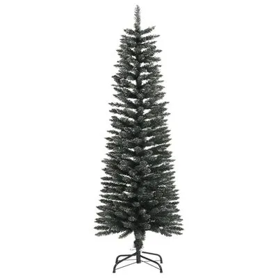 VidaXL Kunstkerstboom Met Standaard Smal 120 Cm PVC Groen - Afbeelding 2
