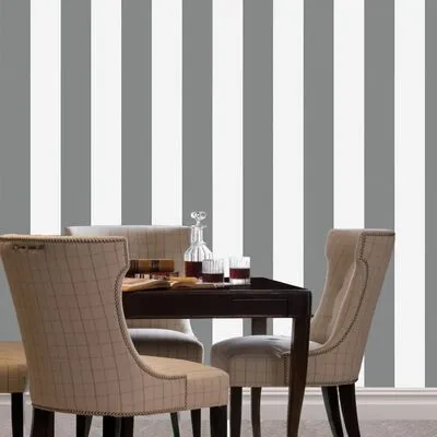 DUTCH WALLCOVERINGS Behang Strepen Grijs En Wit 7358-0 - Afbeelding 2