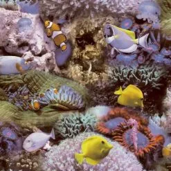 Noordwand Good Vibes Behang Coral And Tropical Fish Geel En Paars