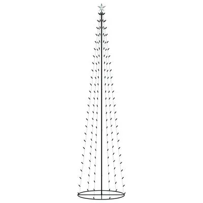 VidaXL Kegelkerstboom 136 LED's 70x240 Cm Meerkleurig