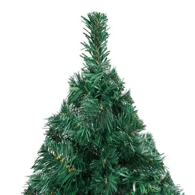 VidaXL Kunstkerstboom Met LED's En Kerstballen 120 Cm PVC Groen - Afbeelding 3