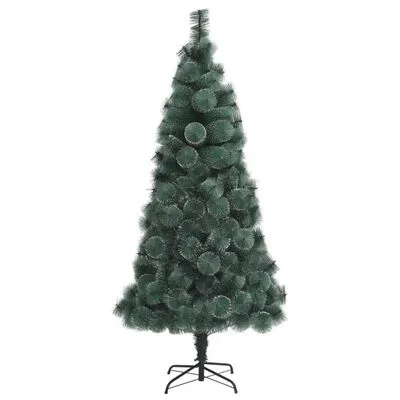 VidaXL Kunstkerstboom Met LED's En Kerstballen 120 Cm PVC En PE Groen - Afbeelding 3