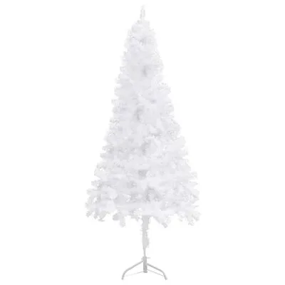 VidaXL Kunstkerstboom Met LED's Hoek 180 Cm PVC Wit - Afbeelding 3