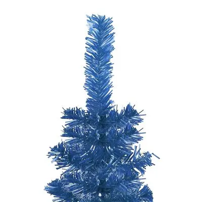VidaXL Kerstboom Met LED's En Kerstballen Smal 180 Cm Blauw - Afbeelding 3
