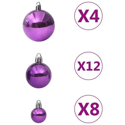 VidaXL 100-delige Kerstballenset Paars - Afbeelding 3
