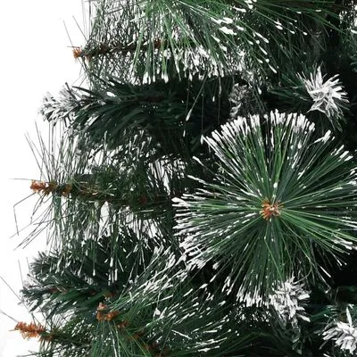 VidaXL Kunstkerstboom Met Standaard 60 Cm PVC Groen En Wit - Afbeelding 3