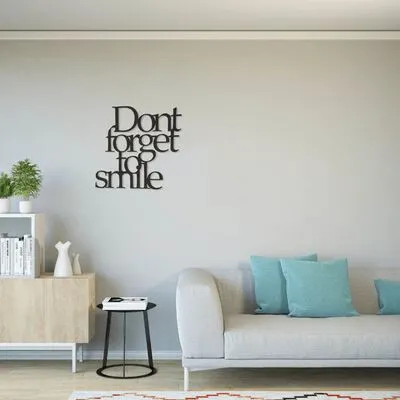 Homemania Wanddecoratie Words 70x67 Cm Staal Zwart - Afbeelding 3
