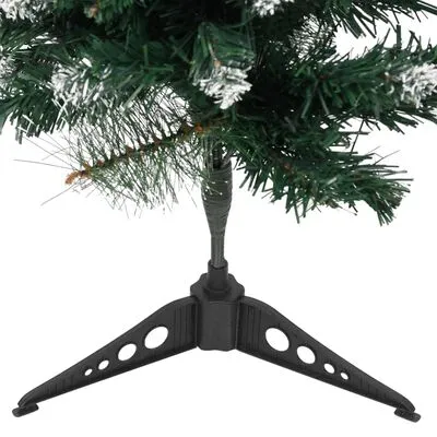 VidaXL Kunstkerstboom Met Standaard 60 Cm PVC Groen En Wit - Afbeelding 4
