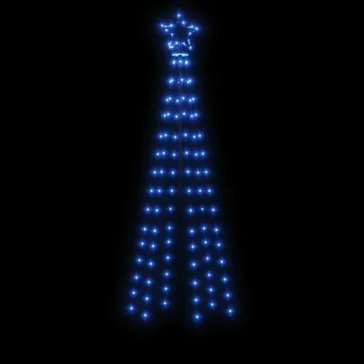 VidaXL Kerstboom Met Grondpin 108 LED's Blauw 180 Cm - Afbeelding 4