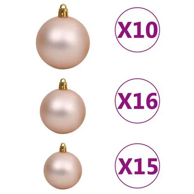 VidaXL Kunstkerstboom Met LED's En Kerstballen 300 Cm Groen - Afbeelding 5