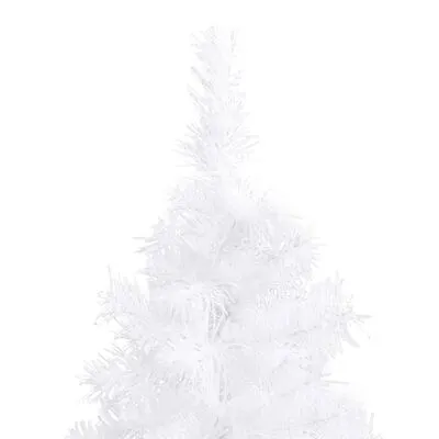 VidaXL Kunstkerstboom Met LED's Hoek 180 Cm PVC Wit - Afbeelding 5
