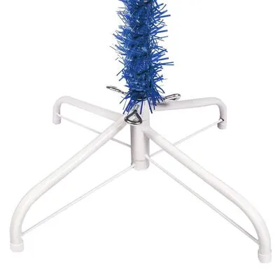 VidaXL Kerstboom Met LED's En Kerstballen Smal 180 Cm Blauw - Afbeelding 5