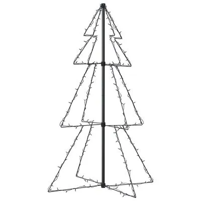 VidaXL Kegelkerstboom 160 LED's Binnen En Buiten 78x120 Cm - Afbeelding 5
