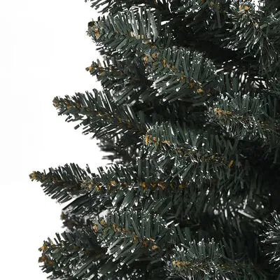 VidaXL Kunstkerstboom Met Standaard Smal 120 Cm PVC Groen - Afbeelding 5