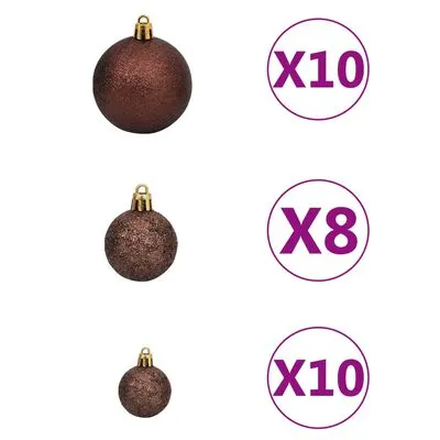 VidaXL Kunstkerstboom Met LED's En Kerstballen 300 Cm Groen - Afbeelding 6
