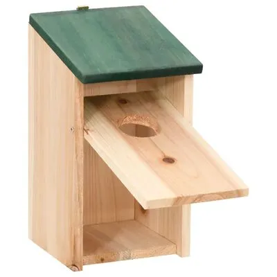 VidaXL Vogelhuisjes 10 St 12x12x22 Cm Massief Vurenhout - Afbeelding 6