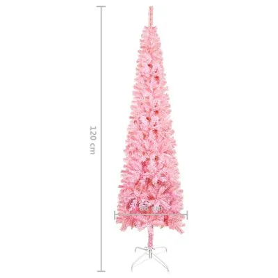 VidaXL Kerstboom Smal 120 Cm Roze - Afbeelding 6