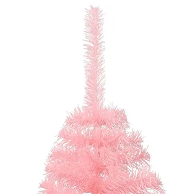 VidaXL Kunstkerstboom Met Standaard Half 120 Cm PVC Roze - Afbeelding 6