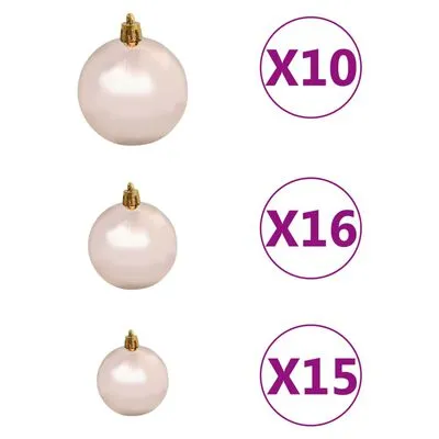 VidaXL Kunstkerstboom Met LED's En Kerstballen 300 Cm Groen - Afbeelding 7