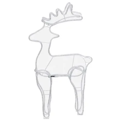 VidaXL Kerstversiering Rendier Met Mesh 306 LED's 60x24x89 Cm - Afbeelding 7