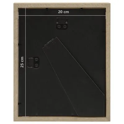 VidaXL Fotolijsten 3 St Voor 13x18 Cm Foto 3D 20x25 Cm Donkerhoutkleur - Afbeelding 7