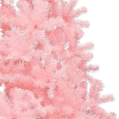 VidaXL Kunstkerstboom Met Standaard Half 120 Cm PVC Roze - Afbeelding 7