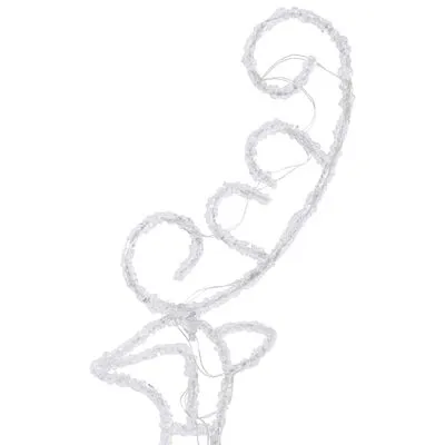 VidaXL Kerstdecoratie Rendieren En Slee 260x21x87cm Acryl Blauw - Afbeelding 8