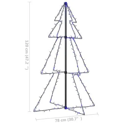 VidaXL Kegelkerstboom 160 LED's Binnen En Buiten 78x120 Cm - Afbeelding 8