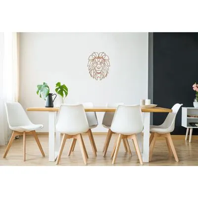 Homemania Wanddecoratie Leeuw 40x50 Cm Staal Koperkleurig - Afbeelding 8